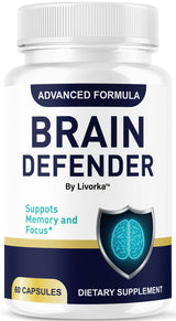 Brain Defender - Official Brain Defender Supplement Advanced Pills, Natural Brain Defender Brain and Memory Support, Brain Defender Health & Wellness Multivitamin, 60 Capsules for 1 Month