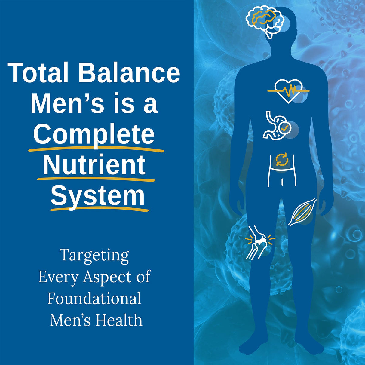 Xtendlife Total Balance Men's Premium Extra Strength Daily Multivitamin & Mineral - 90+ Nutrients for Complete Immune, Heart, Digestive, and Cellular Health - 30 Day Supply