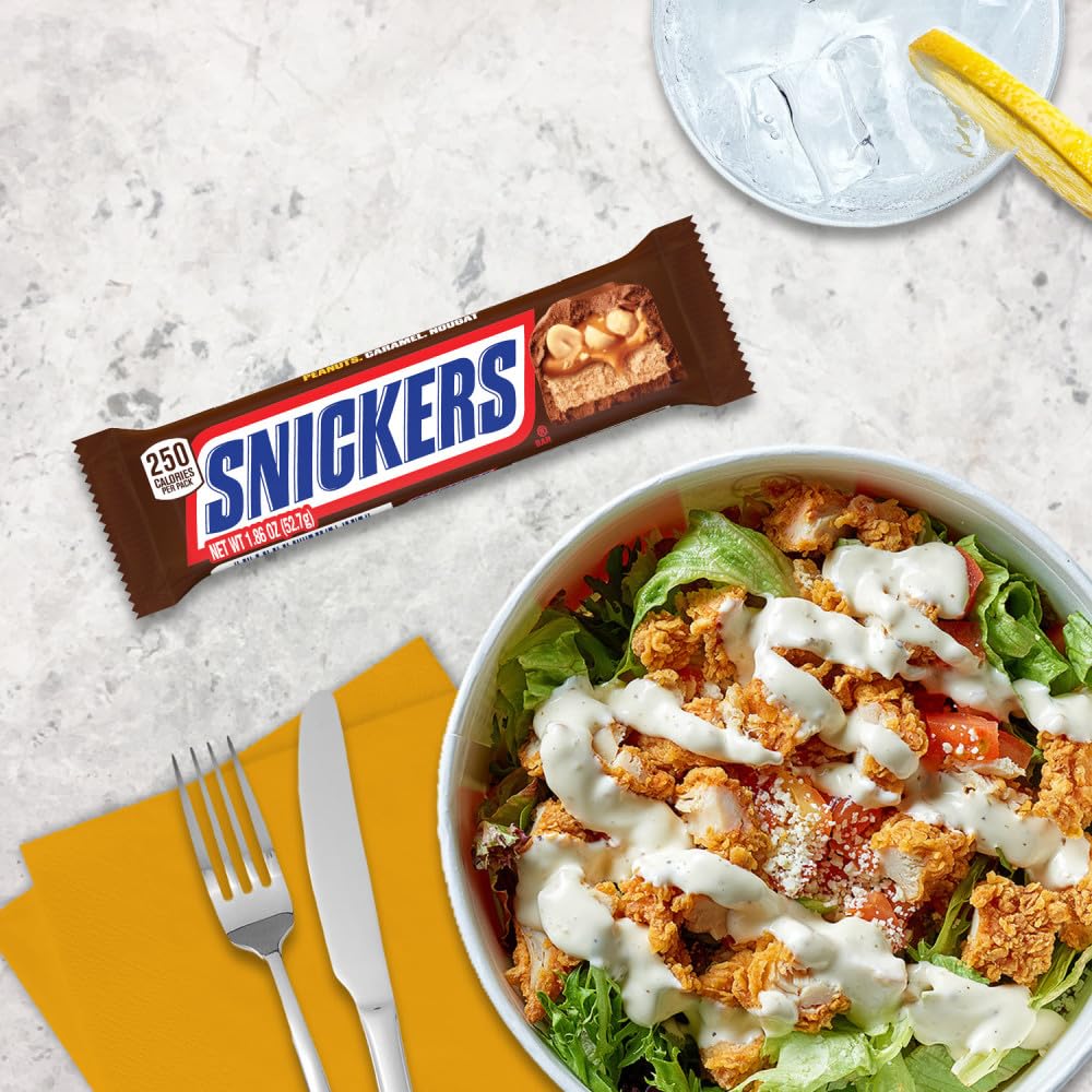 SNICKERS Singles Milk Chocolate Candy Bars, 1.86 oz Bar, 48 ct Box