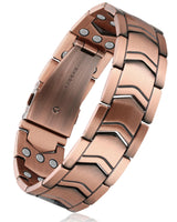 Feraco 3X Strength Copper Magnetic Bracelet for Men - 99.99% Pure Copper with 3800 Gauss Magnets
