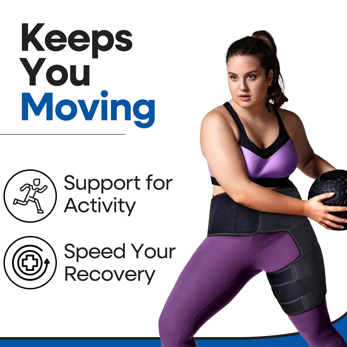 Hip Brace Thigh Compression Sleeve | Hip Sciatica Pain Relief Device Brace | Hamstring & Groin Compression Sleeve Wrap for Sciatic Nerve Relief | Hip Support Brace for Women & Men | Small / Right