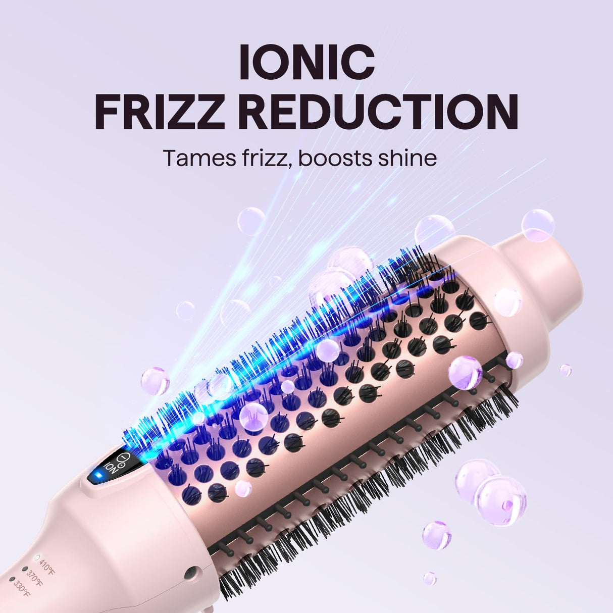 Wavytalk Updated Version Thermal Brush, 1.5 Inch Negative Ion Blowout Express Thermal Round Brush Creates Salon-Quality Blowouts, lonic Frizz Reduction Makes Hair Shinier & Smoother (Millennial Pink)