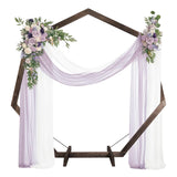 Yaseingoo 7.2-Ft Heptagonal Wooden Wedding Arch