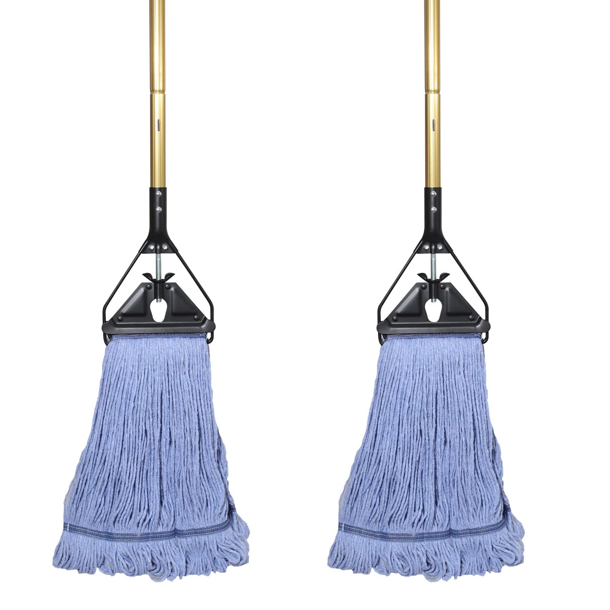 Midoneat Commercial Industrial Heavy Duty Mop with Long Handle,58" Looped-End String Wet Cotton Mops for Floor Cleaning, 2packs