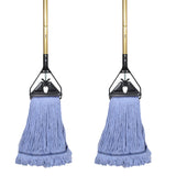 Midoneat Commercial Industrial Heavy Duty Mop with Long Handle,58" Looped-End String Wet Cotton Mops for Floor Cleaning, 2packs