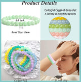 FIRAZIO 24Pcs 8mm Beaded Bracelet for Women Mens