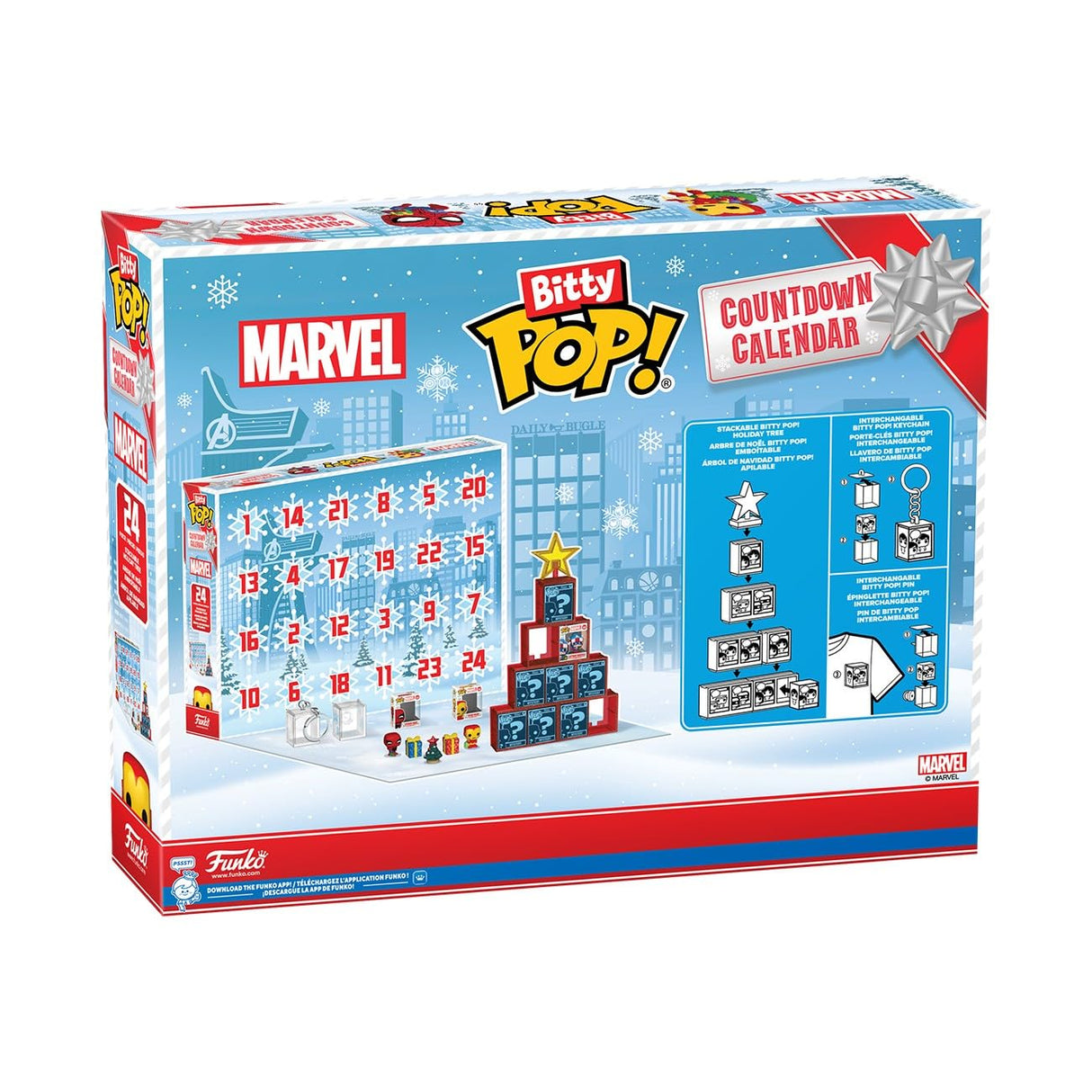 Funko Pop! Bitty Countdown Calendar: Marvel Comics - 24 Days of Surprises - Collectible Vinyl Mini Figures - Mystery Box - Gift Idea - Holiday Present for Kids - Christmas or Birthday Countdown