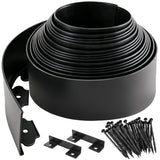 Aifanss Landscape Edging Kit, 4 Inch Tall 33Ft No Dig Garden Edging Border with 50 Pcs Reinforced Spikes, Plastic Garden Barrier for Landscaping, Lawn, Yard, Flower Bed, Paver, Pathway, Grass, Black