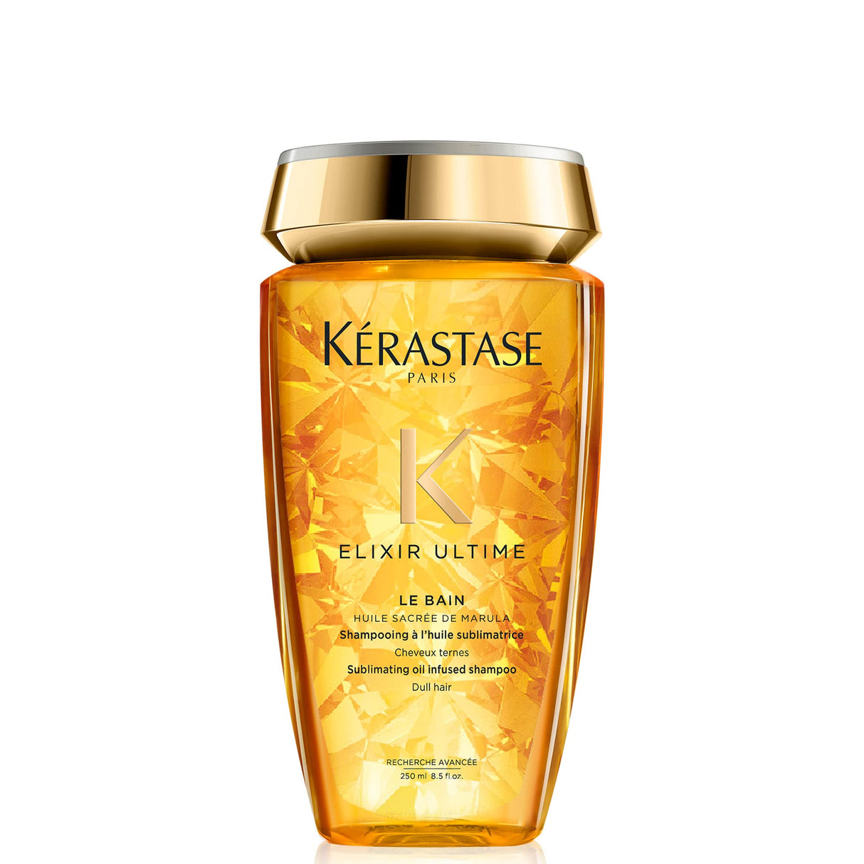 KERASTASE Elixir Ultime Le Bain Shampoo - Oil Inflused Hydrating Shampoo, Nourishes and Enhances Shine in Dry Hair, Instantly Softens and Smooths