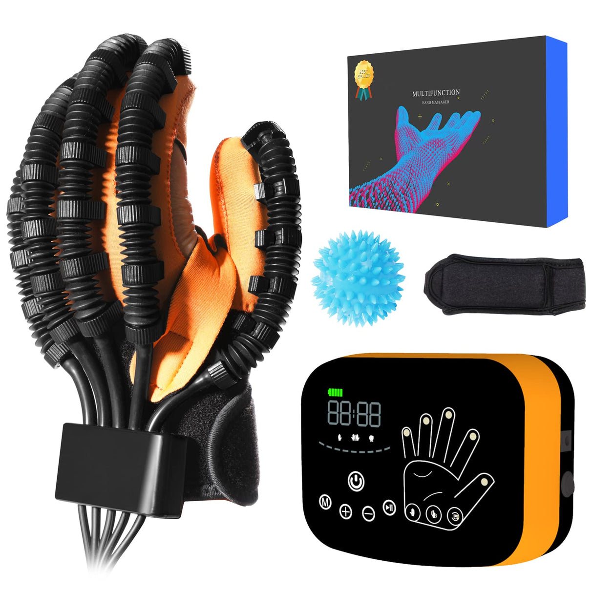 MZU Rehabilitation Robot Gloves Upgrade Hemiplegia Hand Stroke Recovery Equipment,Finger and Hand Function Rehabilitation Trainer For Arthritis Stroke Hemiplegia Patients