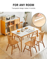 FURKIT Area Mat for Hard Floors, 5'×7' Transparent PVC Area Rug for Home, Waterproof Durable Protector for Dining Room, Kitchen, Living Room, Large No-Slip Baby Play Mat for Floor, Pet Litter Pad