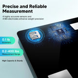 Arboleaf Smart Scale with BMI, Body Fat, Muscle Mass, Digital Bathroom Scale for Body Weight, 14 Body Composition Metrics, Large LED Display, Accurate Weighing Machine, App Sync, 400lbs, 11"