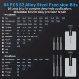 STREBITO Mini Electric Screwdriver Set, 70 in 1 Small Electric Screwdriver - 64 S2 Preicison Bits, 5 Torque Settings, 4 LED Lights, Mini Power Screwdriver Repair Tool Kit for PC Electronic (Upgraded)