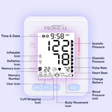 Blood Pressure Monitor for Home Use with Large Upper Arm Cuff - Automatic Talking Pulse and BP Machine with 240 Memory Recalls for 3 Users - Carrying Bag and Batteries Included, Backlit Digital LCD