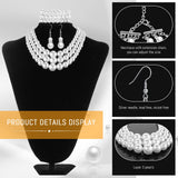 Haysandy Pearl Jewelry Set for Women 20s Jewelry Gift,White