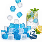 Reusable Ice Cubes for Drinks – BPA-Free Plastic Ice Packs for Lunch Boxes & Coolers, Non-Diluting Refreezable Ice for Party Hosts and Outdoor Ice Bath Enthusiasts (300)
