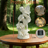 SAMPU Craft Angel Figurines Garden Statue with Solar Powered Light 12.2IN
