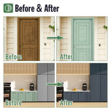DWIL Matte Finish Furniture Paint - 64 Oz Wood Paint for Cabinets, Doors, Tables, and Dressers Refinishing - Water-Based, Non-Toxic & Odorless, Easy to Apply(Black)-With Tools