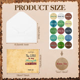 120 Set Inspirational Christian Greeting Cards Bulk with Envelopes Scripture, Inspirational Bible Verse of Christian Greeting Card for Christmas Thanksgiving Birthday Gift, 4 x 6''(Retro Style)