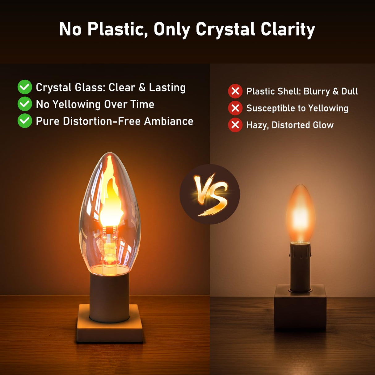 Hompavo Halloween Decorations - LED Flame Light Bulbs (2 Pack), 3W Flickering Fire Bulb, E26 Glass Shell for Halloween Christmas Party Patio Porch Home Indoor & Outdoor Decorations - 4