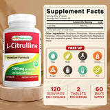 Best Naturals L-Citrulline 2000mg/Serving - Non-GMO - Gluten Free - 120 Tablets (120 Count (Pack of 3))