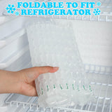 Reallnaive 4 Pack Reusable Freezable Ice Mat Sheets for Coolers Flexible Ice Packs for Food Trays, Cheese Boards, Deli Meats, Veggie Plates, Sushi, Party Platters (Clear)