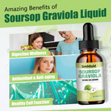 2 Packs 3000MG Soursop Bitters Liquid Drops for Cell Support & Regeneration, Immune, Gut, Antioxidant, Mood, Relax, Liver and Sleep Zzz - Soursop Graviola Sea Moss, Turmeric, Vitamin B6, C - 4 Fl Oz
