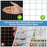 Land Guard 19 Gauge Hardware Cloth, 1/2 inch Chicken Wire Fence, Galvanized Welded Cage Wire Mesh Roll Supports Poultry Netting Cage Fence………