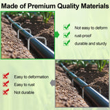 Oligei 100 Pack Garden Stakes, U-Shaped Tent Stakes, Galvanized Landscape Staples, Ground Stakes, for Landscaping Securing Weed Barrier Fabric, Irrigation Tubing, Holding Fence, Tarpaulin