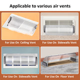 4 Pack Transparent Adjustable Air Deflector for Vents, Sidewalls and Ceiling Registers, 8.5" to 15"