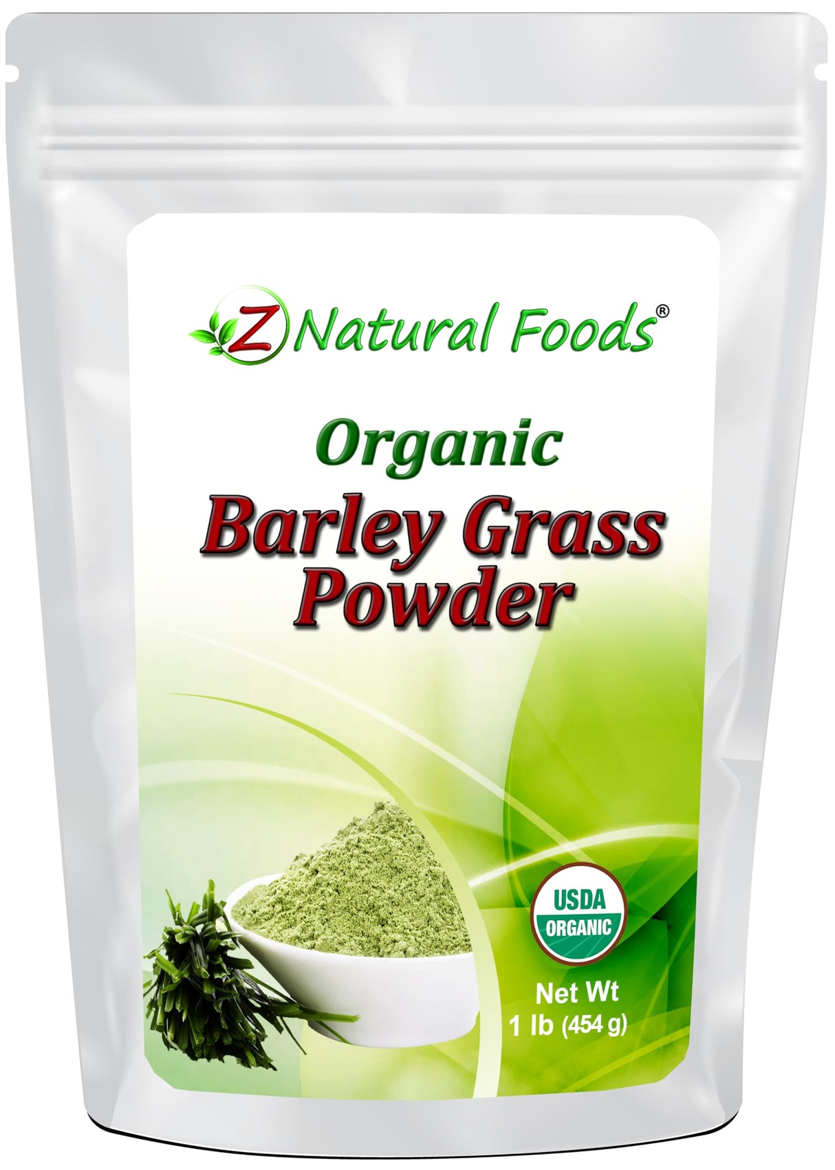 Z Natural Foods Organic Barley Grass Powder - USDA Organic Whole Food Green Blend for Energy Boost, Detox & pH Balance with Amino Acids, Minerals - Antioxidant Mix for Juice, Water, Smoothies, 1 lb