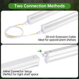 DingChen T5 Grow Lights, 2FT 60W (4×15W, 500W Equivalent), Full Spectrum Grow Lights for Indoor Plants, 4000K, Plug and Play, Easy to Install, for Greenhouse & Plant Shelves (4 Pack)