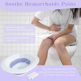 Electric Sitz Bath, Sitz Bath for Hemorrhoids, Sitz Bath for Toilet Seat, Sits Bath Kit for Women, for Soothes Hemorrhoids & Perineum, Automatic Flushing