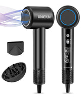 Hair Dryer, High-Speed Ionic Low Noise Blow Dryer with Brushless Motor for Fast Drying, Thermo-Control Quiet Compact Hair Blow Dryer with Magnetic Diffuser for Curly Hair for Home Travel Salon