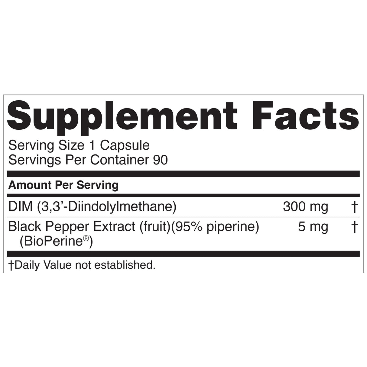 Nugenix Essentials DIM Supplement 305 mg Diindolylmethane & BioPerine for Hormone Balance, 90 Capsules