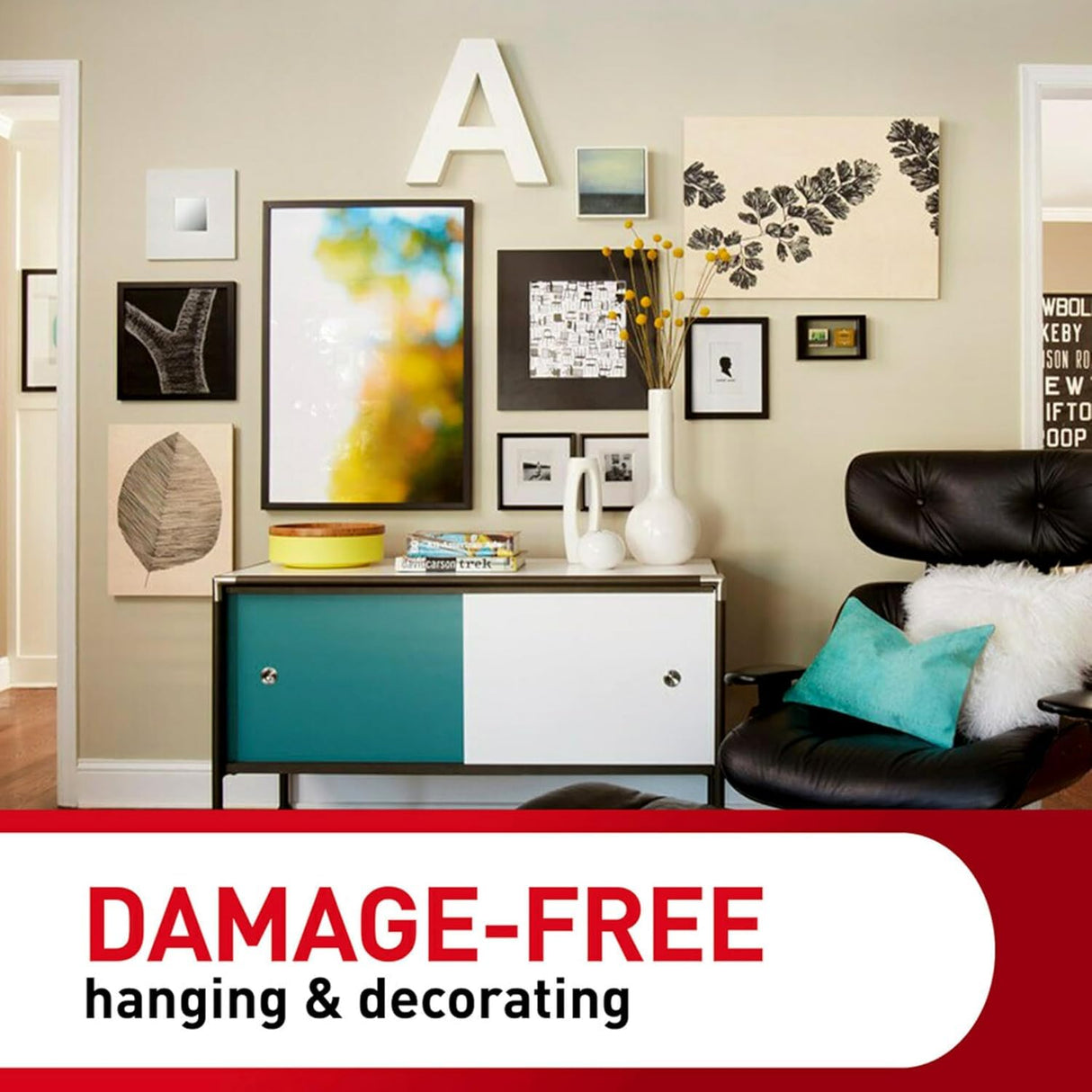 Command 10 lb Medium Picture Hanging Strips, Damage Free Picture Hangers, No Tools Wall Hangers for Home Decor, Black Adhesive
