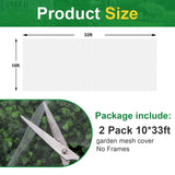 NONMON Garden Netting, 2 Pack 10x33FT Ultra Fine Mesh Insect Netting