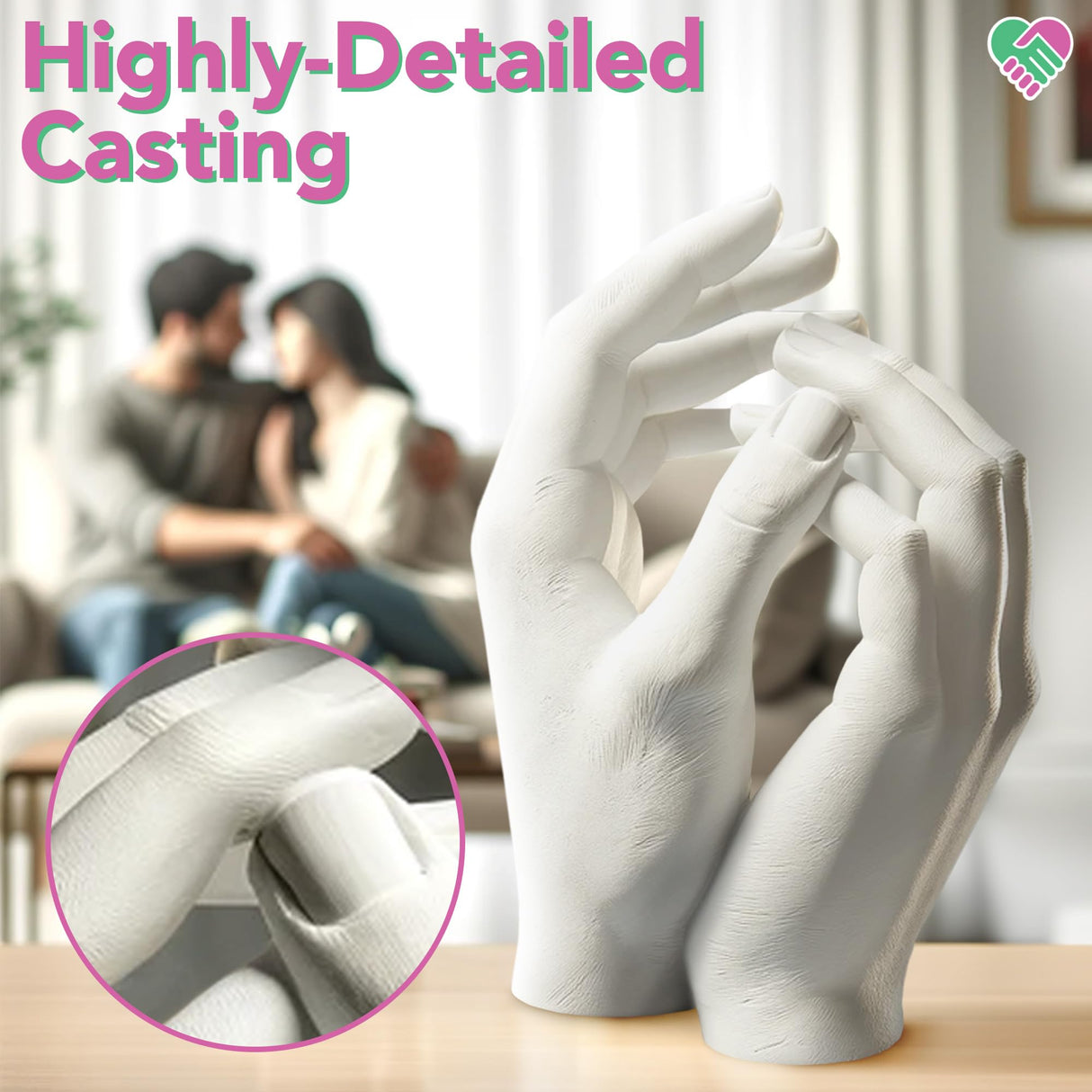 Luna Bean Hand Casting Kit – The Original Hand Mold Kit for Couples – Christmas Gifts, Bridal Shower, Wedding, Engagement Gifts for Her Him Anniversary for Men Women Wife Husband Boyfriend Girlfriend