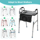 HOOMTREE Walker Tray for Folding Walker, Trays for Walkers for Seniors Detachable with Cup Holder,Walker Trays for Rolling Folding Walker,Walker Accessories for Elderly