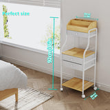 HapiRm Floor Makeup Organizer Storage - Vanity Skincare Make Up Organizers and Storage with Drawers, Cosmetics Display Cases Holder for Skin Care Nail Polish Perfume Makeup Brush