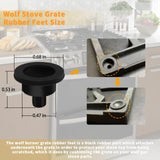 Allstare 815689 Grate Rubber Feet for Wolf CT Gas Cooktop, GR Series Gas Range Burner Grate Pad Range Parts Wolf Gas Cooktop Burner Grate Feet Bumpers Also Fit Other Brand Stove 12 Pack