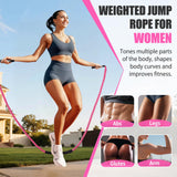 Jump Rope, Weighted Jump Rope for Women, 1.5LB Adult Skipping Rope for Fitness, Home Gym Workout Equipment, Heavy Exercise Jumpropes for Weight Loss, Shape body, Strength Training, Total Body Workout