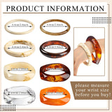 Liliaafar 8 Pcs Colorful Acrylic Resin Chunky Bangle Bracelets for Women Big Irregular Resin Bangles Trendy Stack Statement Punk Geometric Wristband Jewelry Gift Set(Square,Natural Color)