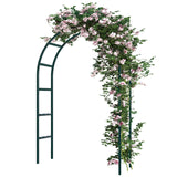 RUBFAC 94" Metal Garden Arch Trellis for Climbing Plants Outdoor, Garden Arbors and Arches, Halloween Archway for Pumpkin Balloon Rose Vines Wedding Christmas Birthday Party Decorations, Army Green