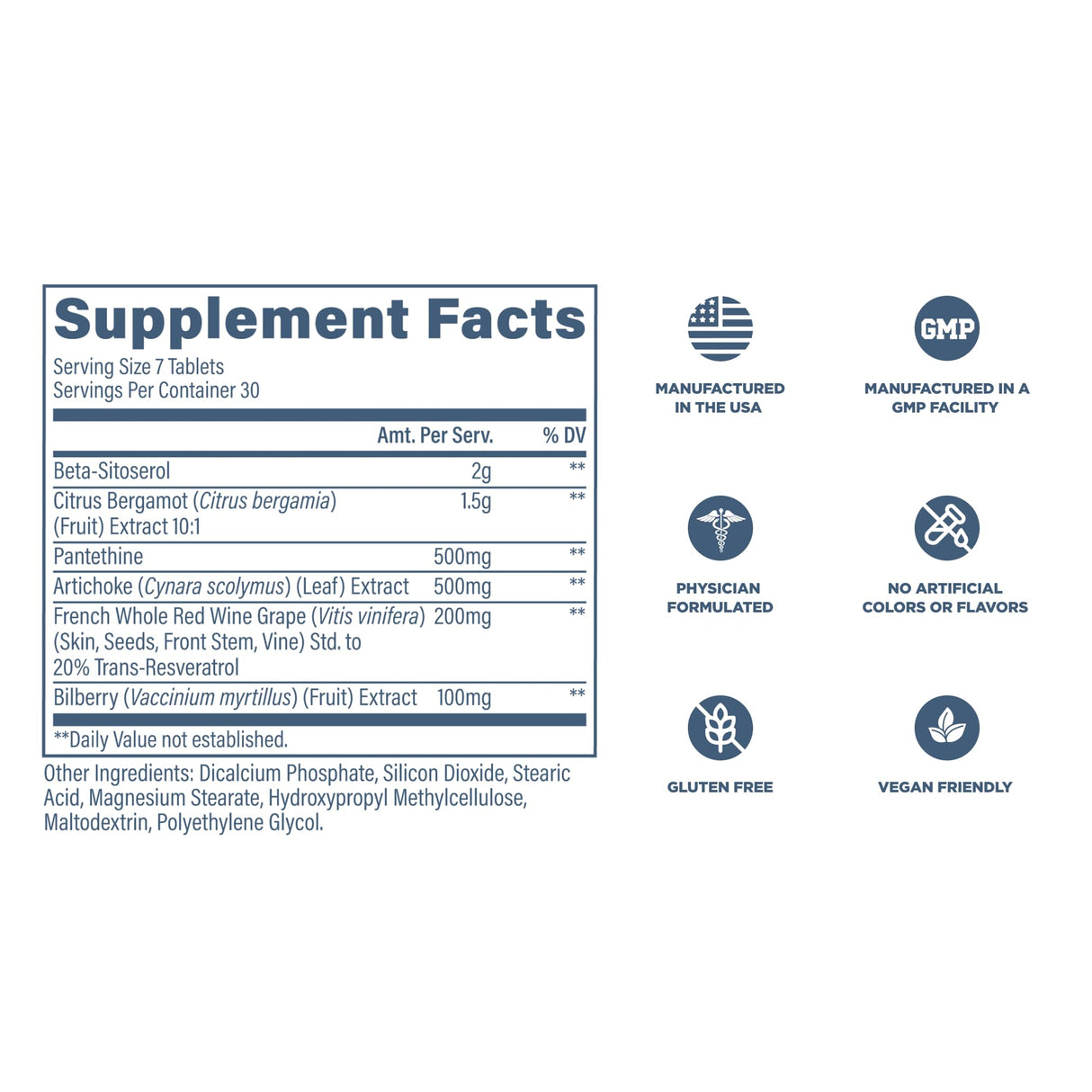 Revive MD Lipid Support Formula - Supplement Helps Maintain Healthy Cholesterol Levels, Endothelial Health & Triglyceride Levels - Beta Sitosterol, Citrus Bergamot & Pantethine