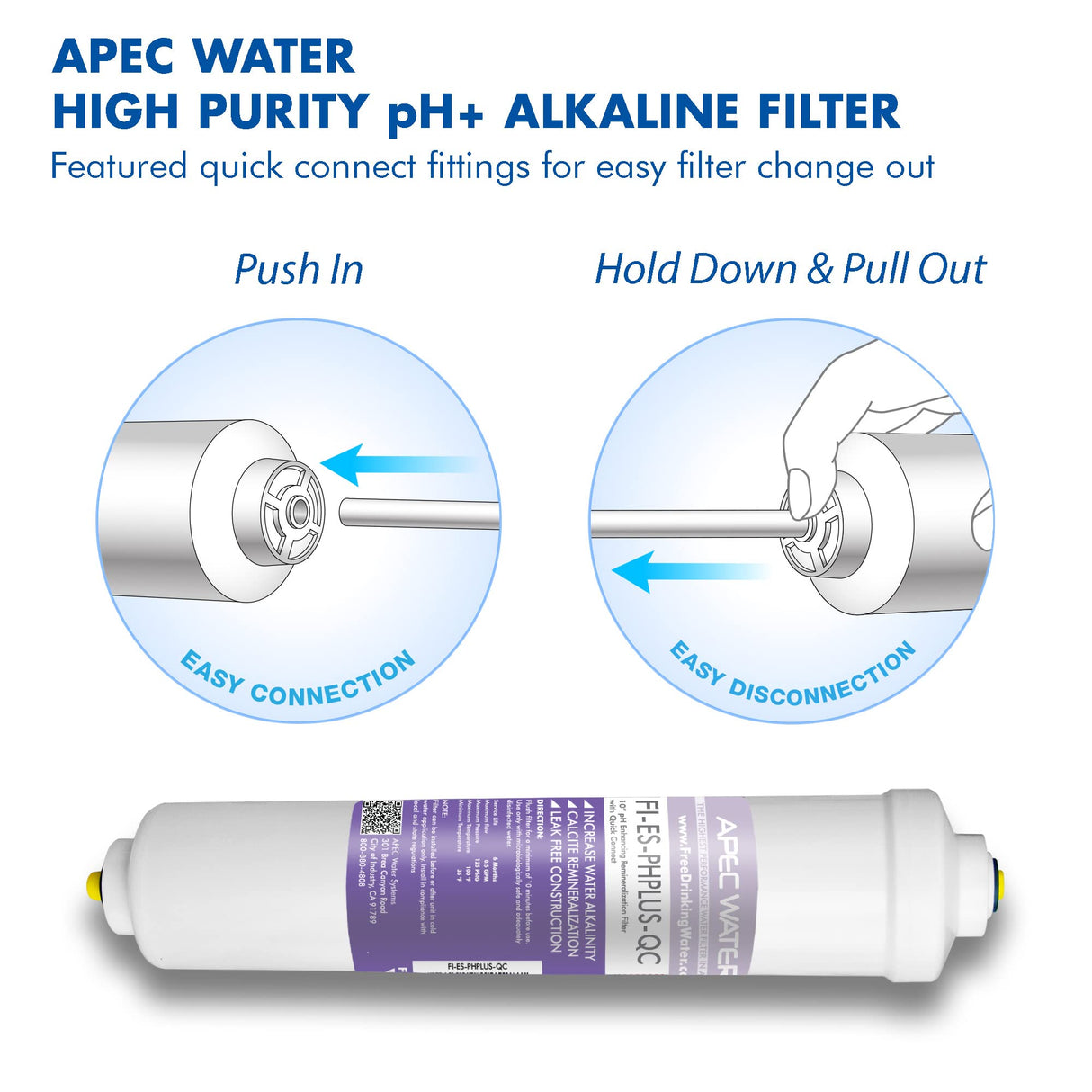 APEC Water Systems FILTER-MAX-ESPH 75 GPD Complete Replacement Filter Set for ESSENCE Series Alkaline Reverse Osmosis Water Filter System