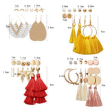 Earrings Set for Women, Funtopia 61 Pairs Fashion Tassel Earrings