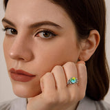 ADRAMATA 925 Sterling Silver Mood Ring for Women Color Change Mood Rings