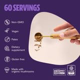 FreshCap Mushrooms Lions Mane Supplement Powder 14,000mg - Lions Mane Extract, Mushroom Supplement for Focus & Memory, Organic Lions Mane Powder (60 Servings)