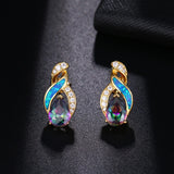 Hermosa Jewelry Sets Australian Created Opal Necklace Earrings Mother's Day Gifts Jewelry for Mom (JS6)